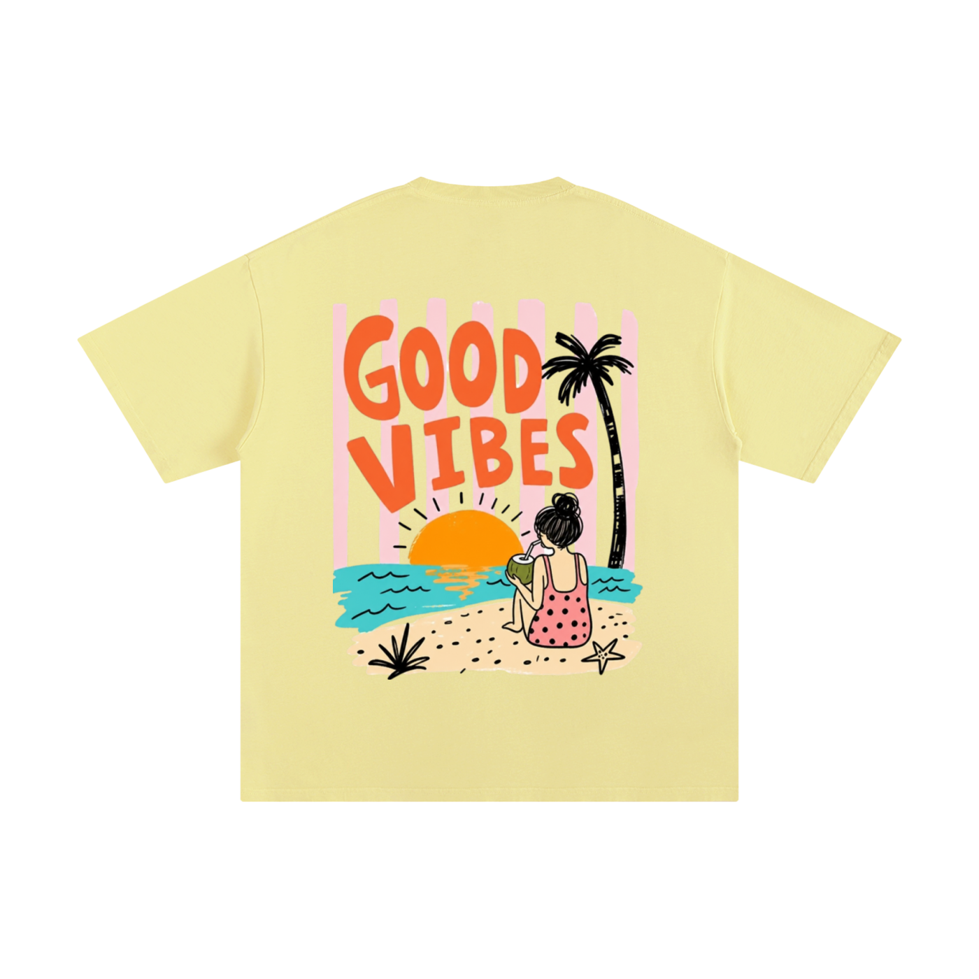 Kindora Pure Cotton Good Vibes T-Shirt