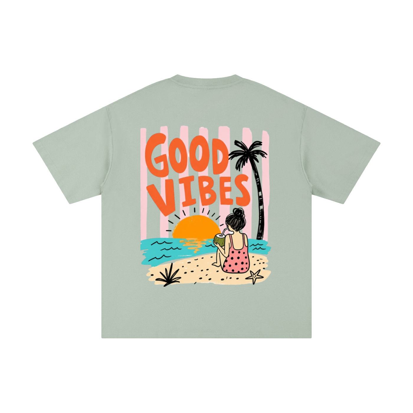 Kindora Pure Cotton Good Vibes T-Shirt