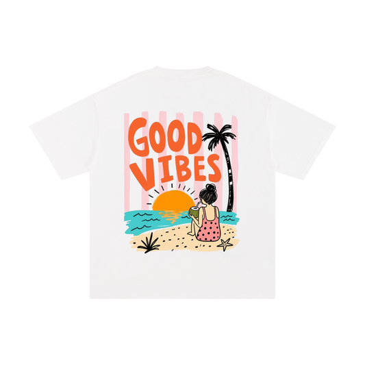 Kindora Pure Cotton Good Vibes T-Shirt