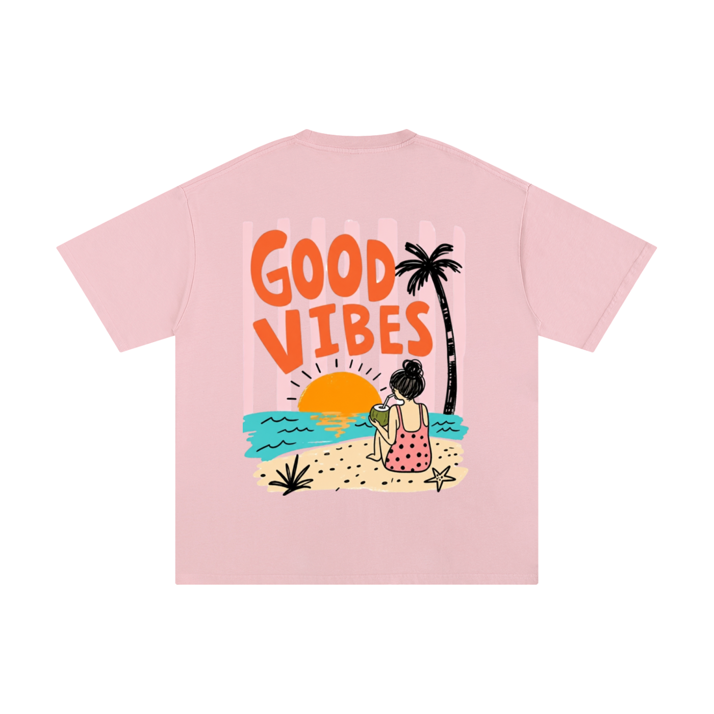 Kindora Pure Cotton Good Vibes T-Shirt