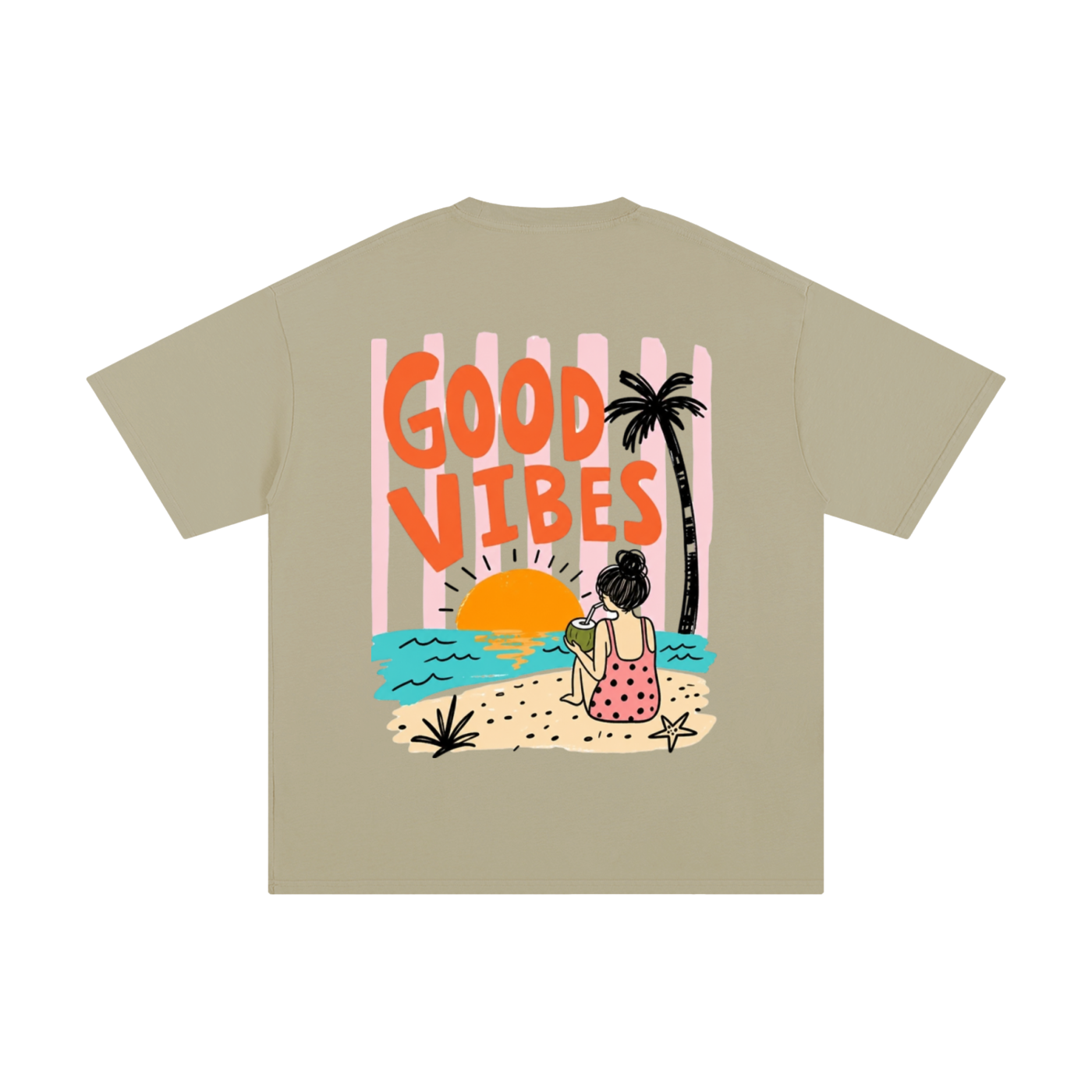 Kindora Pure Cotton Good Vibes T-Shirt