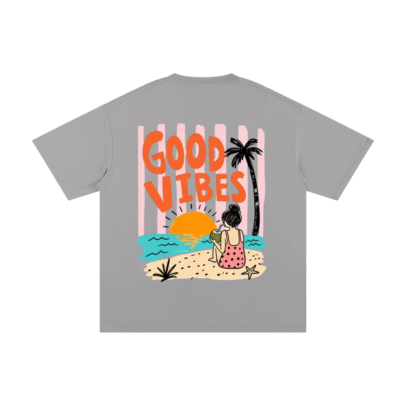 Kindora Pure Cotton Good Vibes T-Shirt