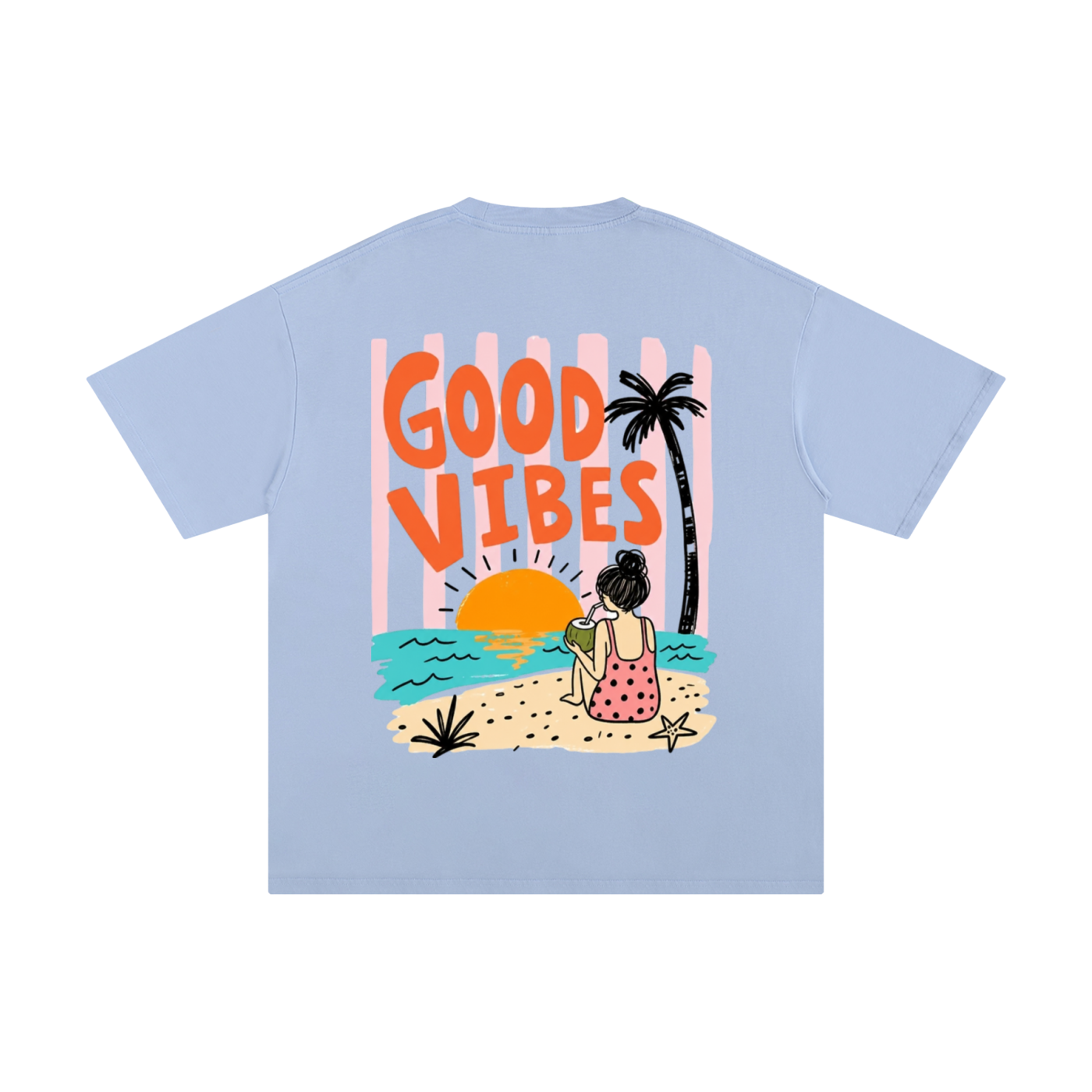 Kindora Pure Cotton Good Vibes T-Shirt